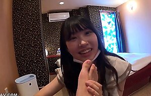 Mio-chan, whose pure smile is too dazzling, immediately measures the sweaty cheeks, licks the balls, licks the anal, and finally licks her toes! in his shirt with creampie sex benefits