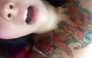 tattoed latin girl masturbation on whatsapp