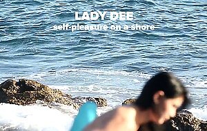 Lady dee, self-plaesure on a shore