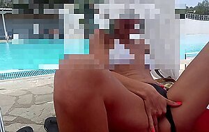Real amateur girl public masturbate at the pool voyeur milf