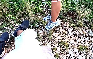 Passionbunny, outdoor walk with friend finished again with risky fuck and cumshot in my mouth