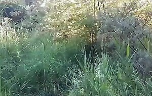 Girl in swimsuit gets fucked in forest