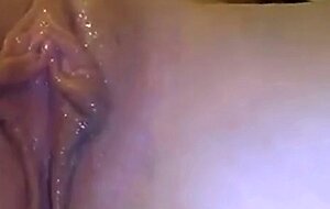 Pussy juices flow after orgasm