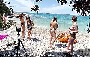 Topless beach and lesbian sex