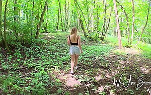 Wearebarnnie, quick fuck in the woods ended up w⧸ cumshot into mouth, extremely tight pussy made him cum so fast