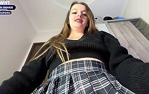 Katy milligan, sexy student waited for her boyfriend and deeply swallowed his cock