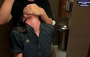 Eva soda, risky public sex in the toilet fucked a mcdonald's worker because of spilled soda!, eva soda