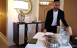Persia monir, big tits hairy milf gets fucked by room service boy in the hotel
